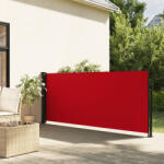 vidaXL piros behúzható oldalsó napellenző 140 x 500 cm (VD4004417)
