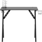 vidaXL Fekete y-lábú gamer asztal 90 x 60 x 75 cm