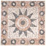 divero Mozaic din marmură, motiv floare, 90 x 90 cm (HF55588)