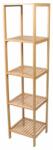 Divero Raft din bambus, 5 rafturi, pătrat 33 x 33 x 146 cm (HM30905) Raft