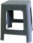 Megaplast Puff I 36x33x33 cm, polyrattan, szürke (146000439)