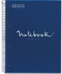 Miquelrius Emotions A4 PP 5x24 lapos navy kockás spirálfüzet (A152387121) (A152387121)