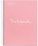 Miquelrius Emotions A4 PP 5x24 lapos pink kockás spirálfüzet (A152387671) (A152387671)