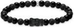 Thomas Sabo A2204-017-11-L17 Bead Armband mit schwarzem Goldbären silber, női