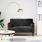 vidaXL fekete bársony loveseat kanapé párnákkal 110 cm (4100603) - pepita