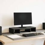 vidaXL fekete tölgy szerelt fa állítható monitorállvány 60x24x10, 5 cm (868082)
