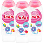 Baba kényeztető tusfürdő málna és rózsafa illattal (3x400 ml) + AJÁNDÉK buborékfújó