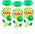 Baba frissítő tusfürdő zöldcitrom és menta illattal (3x400 ml) + AJÁNDÉK buborékfújó