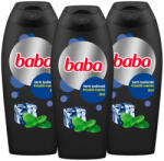 Baba 2in1 frissítő menta férfi tusfürdő (3x400 ml) + AJÁNDÉK buborékfújó