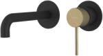 SAPHO ULTRASAN falba süllyesztett csaptelep, 20cm-es kifolyócsővel, matt fekete/matt arany (UT018VBG) (UT018VBG)