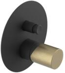 SAPHO ULTRATAP falbasüllyesztett csaptelep, 2-irányú, matt fekete/matt arany (UT042TBG) (UT042TBG)
