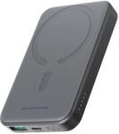 JOYROOM Powerbank JR-W020 Mini 5000 mAh USB-A USB-C induktív 20 W - fekete + USB-C / USB-C kábel (JR-W020-Mini)