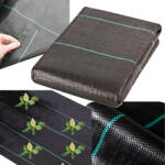  Geotextil, 3, 2x10m, 140g/m2, UV-álló, fekete - gyomirtó kertszőnyeg, PP talajtakaró növényvédelemhez