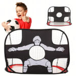  Összecsukható focikapu hálóval és levehető célzófelülettel, 120 x 75 x 75 cm