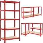 Malatec Piros tárolópolc rendszer 180x90x40
