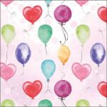 Ambiente Flying balloons pink papírszalvéta 33x33cm, 20db-os