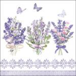 Ambiente Levendula virágos papírszalvéta 33x33cm, 20db-os Lovely lavender