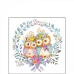 Ambiente Owl couple in love papírszalvéta 25x25cm, 20db-os