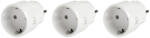 DELTACO SMART HOME SH-P01M aljzat, kapcsoló, LED jelzőfény, WiFi 2, 4 GHz, 1xCEE 7/3, 10A, időzítő, fehér 3db/csomag (SH-P01M-3P)