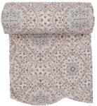 Welora Cuvertura pentru pat dublu cu doua fete, model mandala, 160x230 cm, roz/gri (JM1218734) Patura