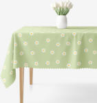 Goldea față de masă impermeabilă - margarete pe verde 120 x 120 cm Fata de masa