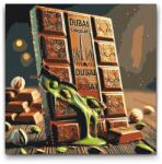  Festés számok szerint - Dubai csokoládé 2 Méret: 50x50cm, Keretezés: Kerek keret