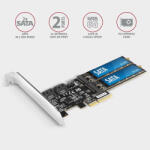 AXAGON PCES-SA4M2 PCIe Controller 2x SATA 6G + 2x SATA M. 2 (PCES-SA4M2) - vegyesbolt