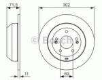 Bosch Disc frana HYUNDAI SANTA FE II (CM) (2005 - 2012) BOSCH 0 986 479 081