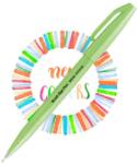 Pentel ecsettoll kalligrafikus hajlékony hegyű Brush Sign Pen - neon zöld (SES15C-FKX)