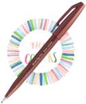 Pentel ecsettoll kalligrafikus hajlékony hegyű Brush Sign Pen - barna (SES15C-E)