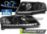  AUDI A6 C6 04.04-08 ANGEL EYES LED BLACK Tuning-Tec Fényszóró (LPAUA4)