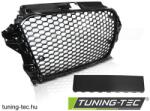  AUDI A3 (8V) 12-16 RS3 STYLE FÉNYES FEKETE Tuning-Tec Hűtőrács (GRAU52)
