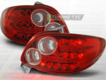  PEUGEOT 206 10.98- RED WHITE LED Tuning-Tec Hátsó Lámpa (LDPE13)