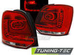  VW POLO 09-13 RED WHITE LED Tuning-Tec Hátsó Lámpa (LDVWB2)