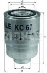 Mahle Original Filtru combustibil NISSAN PRIMERA Break (WP12) (2002 - 2016) MAHLE ORIGINAL KC 67