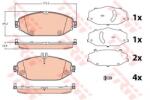 TRW Set placute frana, frana disc MERCEDES C-CLASS Cupe (C205) (2015 - 2016) TRW GDB2097