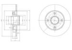 DELPHI Disc frana PEUGEOT 207 (WA, WC) (2006 - 2016) DELPHI BG9022RSC