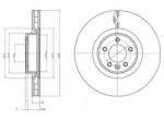 DELPHI Disc frana LAND ROVER RANGE ROVER SPORT (LS) (2005 - 2013) DELPHI BG9079C