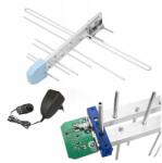  Kültéri Antenna Dvb-t Logaritmikus Tv LG-2 Minilog Erősítő Tápegység (4259)