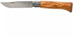 Opinel No. 8 Luxury Range zsebkés bőr vaginával, olajfa (001004)