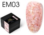 Everin Marble Color Gel EM03 - Gel color cu efect marmurat roz-coral și reflexii aurii (5g) (EM03)
