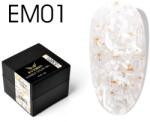 Everin Marble Color Gel EM01 - Gel color efect marmură, fulgi albi & accente aurii (5g) (EM01)