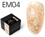 Everin Marble Color Gel EM04 - Gel color cu efect marmurat bej-auriu și fulgi perlați (5g) (EM04)
