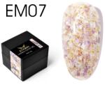 Everin Marble Color Gel EM07 - Gel color cu efect marmurat mov-lavandă și fulgi aurii (5g) (EM07)