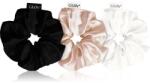 GLOV Satin Scrunchies S Elastice pentru par Black/White/Sparkling Wine 3 buc