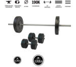 GazoFitness GazoFitness® Hardcore Készlet Egyenes Rudas 44 Kg