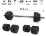 GazoFitness GazoFitness® Hardcore Szett 60 Kg / 150 cm hosszú rúddal/