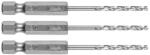 GRAPHITE Csigafúró, 1/4" hatszög szárral, HSS DIN 338, 2mm, 3db/cs (54T700) - olaj