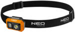 NEO TOOLS Fejlámpák kínálódobozban, tölthető, 500 lum fényerő, COB led, Rendelési egység: 12db (99-115)