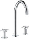 GROHE Atrio 3-lyukas mosdócsaptelep L-es méret, húzórudas leeresztővel, króm 20643000 (20643000)
